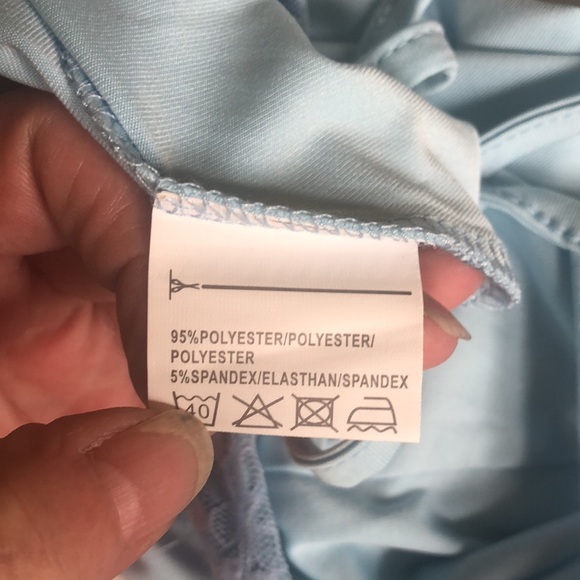 Ekouaer Baby doll nightie SZ L powder blue NWT lace Pajamas feminine Luxury nice - Picture 5 of 10